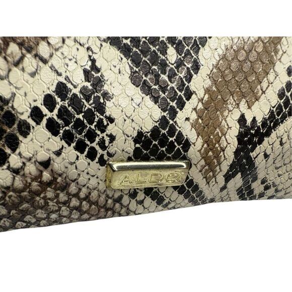 ALDO Clutch Bag Asymmetrical Snakeskin Animal Print Small Bag - Picture 4 of 7